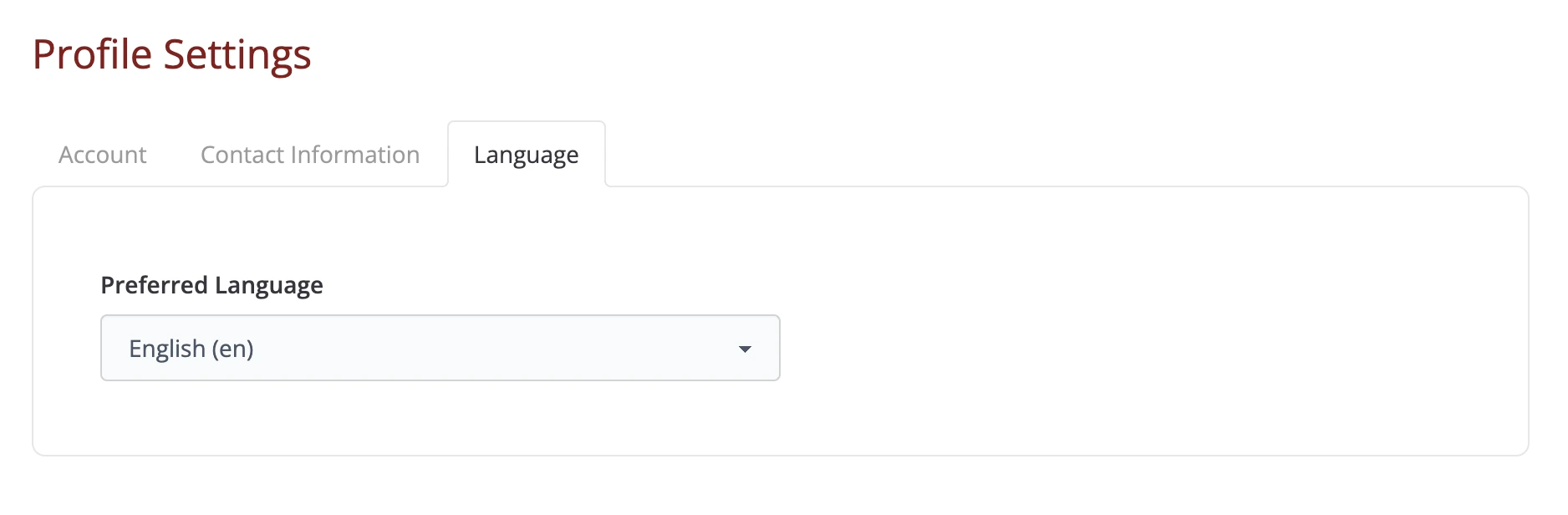Language switcher tab