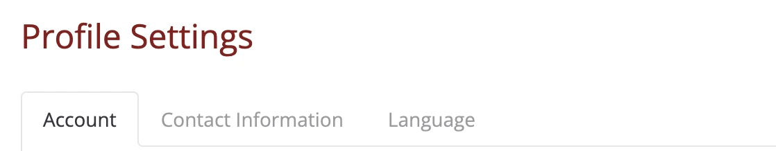 User profile tabs