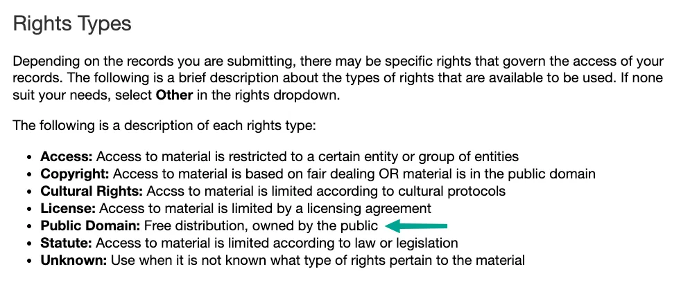 New right type in rights explanation