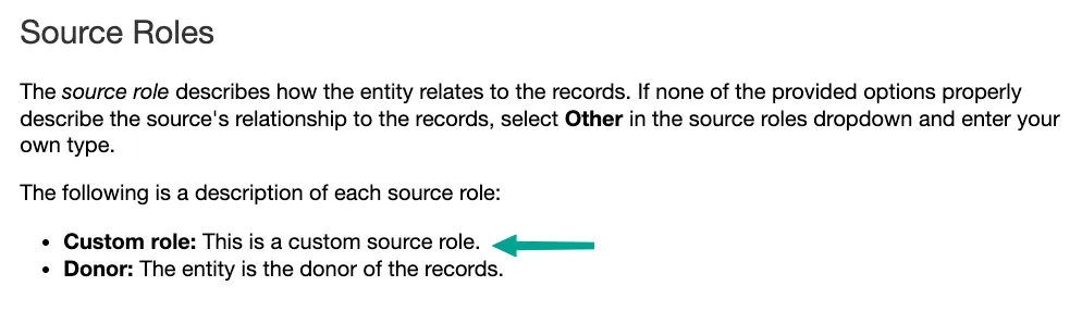 New source role in source explanation
