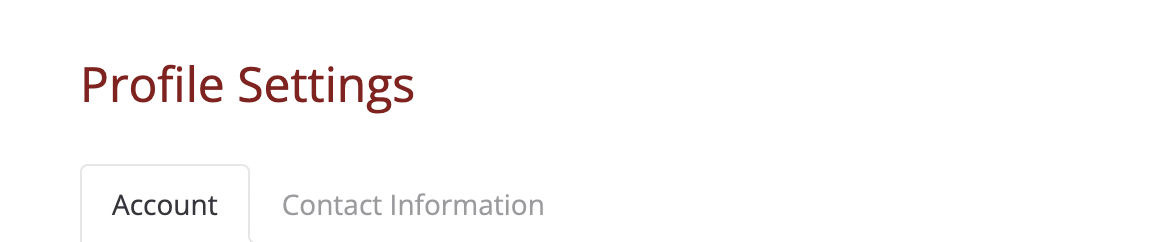 User profile tabs