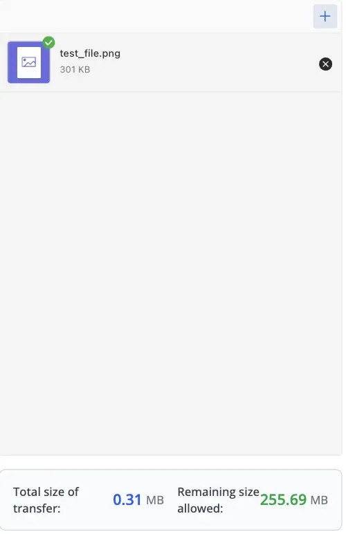 Step 8 of the submission form, an uploaded file