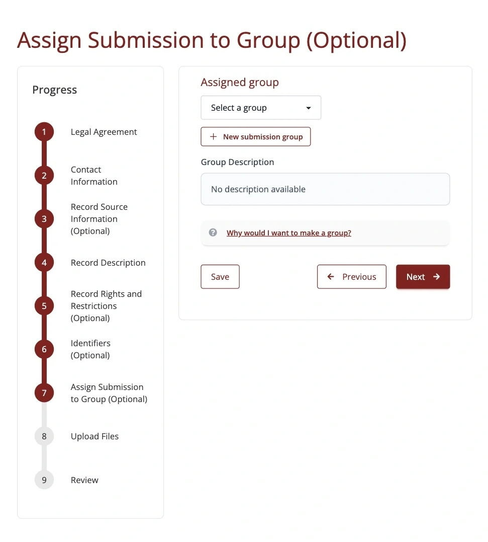 Step 7 of the submission form