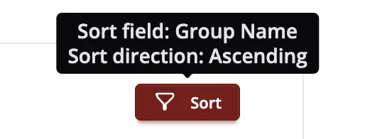 User profile current sorting