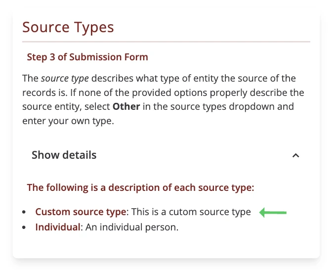 New source type in source explanation