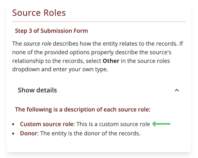 New source role in source explanation